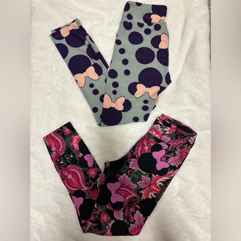 2x OS Disney Minnie Mouse Leggings